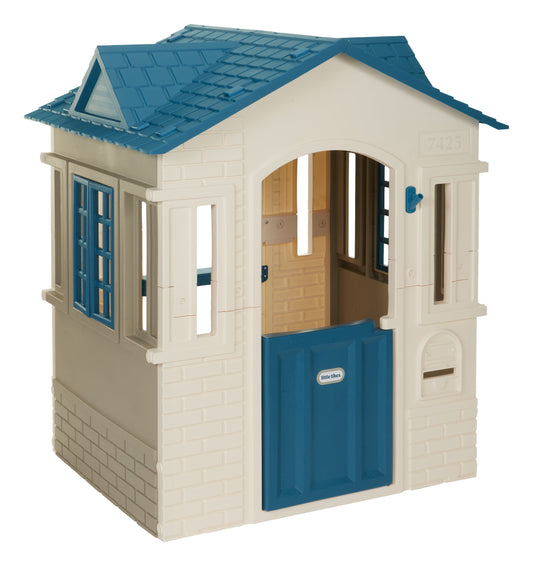 Little Tikes Cape Cottage Pretend Playhouse with Working Door, Toddlers Ages 2+, Blue