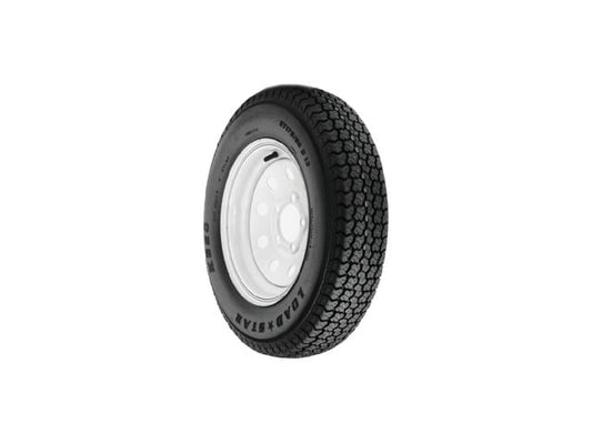 Loadstar Bias Tire and Wheel Rim Assembly K353 480-12 4 Hole 6 Ply White With S