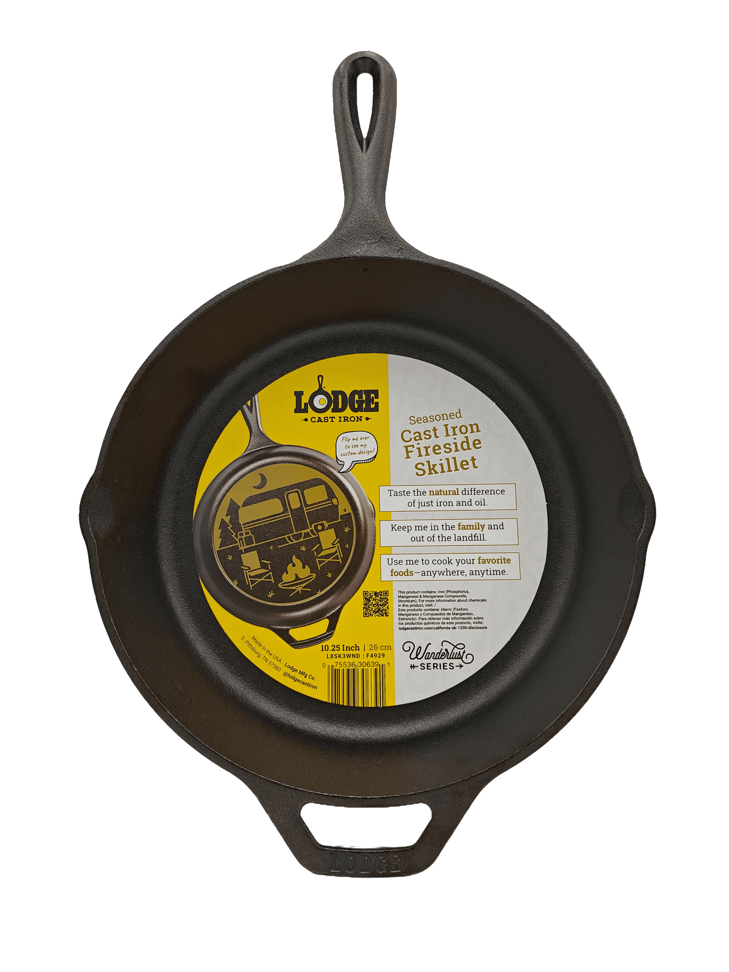 Lodge Cast Iron Wanderlust Series Seasoned 10.25" Skillet