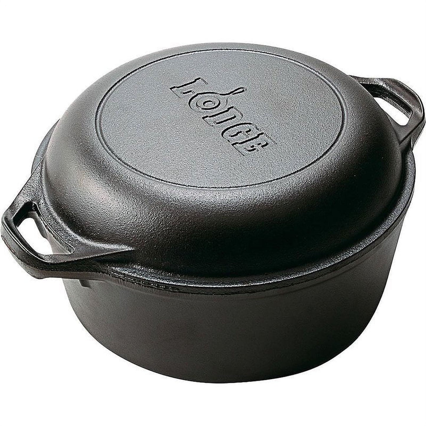 Lodge Horno HolandÃ©s Doble de Hierro Fundido de 5 Cuartos Sazonado / Horno para Pan