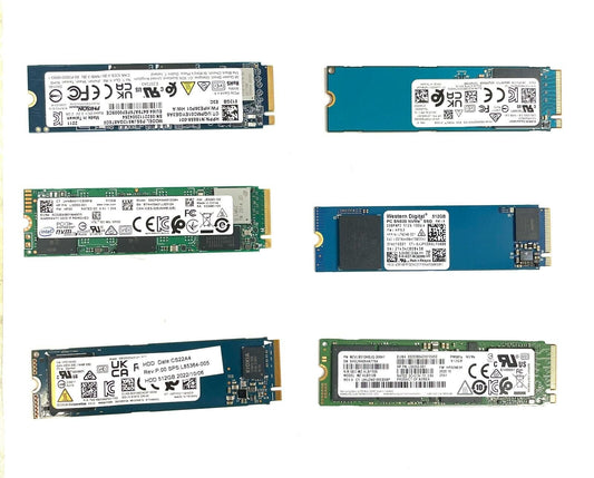 Lot of 6 Mix Major Brands Fast 512GB Solid State Drive NVME M.2 2280 SSD