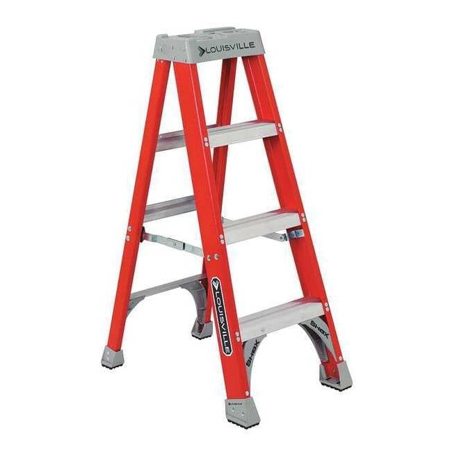 Louisville Ladder 4-Foot Fiberglass Step Ladder, 300-Pound Load Capacity, Type IA, FS1504