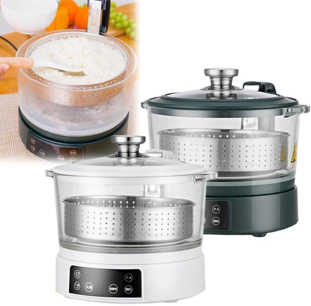 Low Sugar Rice Cooker Low Carb Rice Steamer Basket, 3 L Lifting Sugar Removal Rice Cooker, Stainless Steel Rice Cookers with Digital Display Panel, Touch Control for Family Use