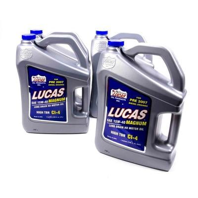 Lucas Oil 10076, 15W40 Magnum Oil 4X1Gal Aftermarket High Performance Parts