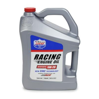 Lucas Oil LUC10884, 5W20 Synthetic Racing Oil 5 Quart Bottle Performance