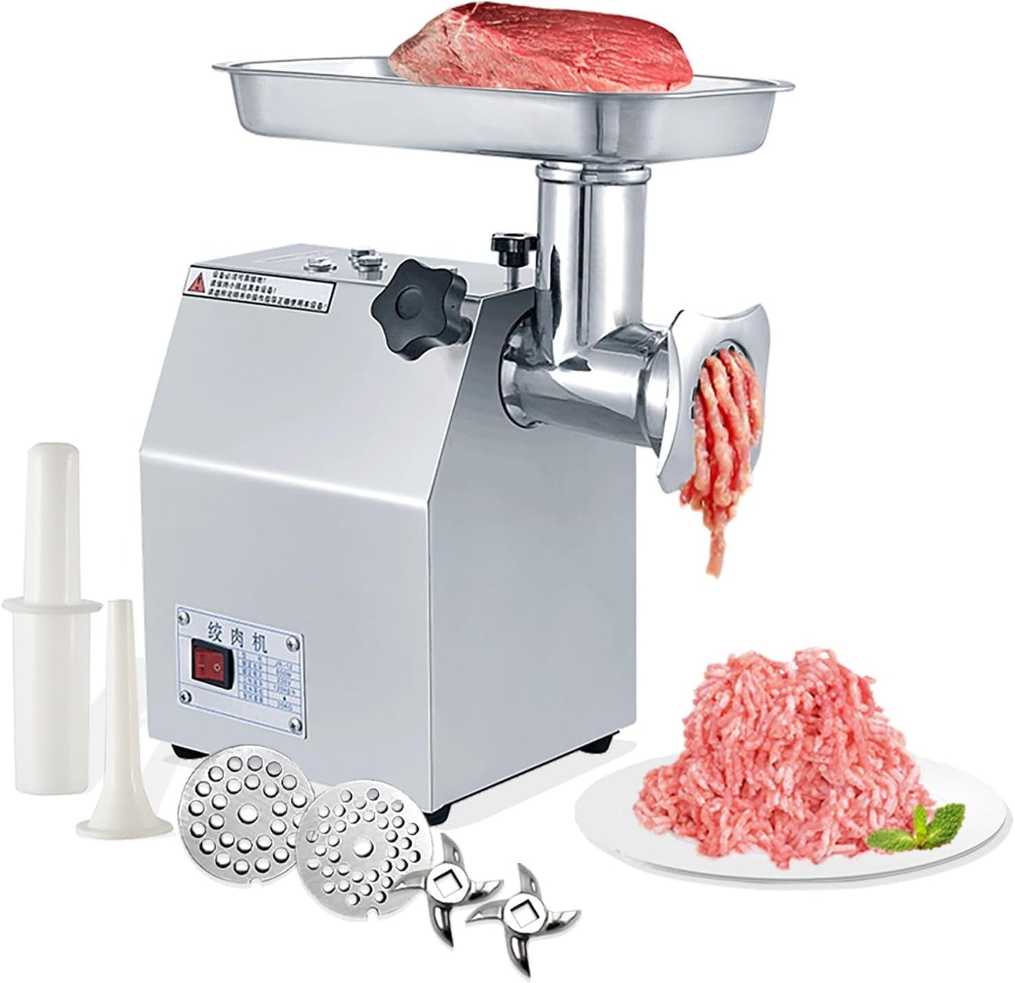 Luku 800W Commercial Electric Meat Grinder, Stainless Steel Meat Mincer Max Yield 265lbs/H