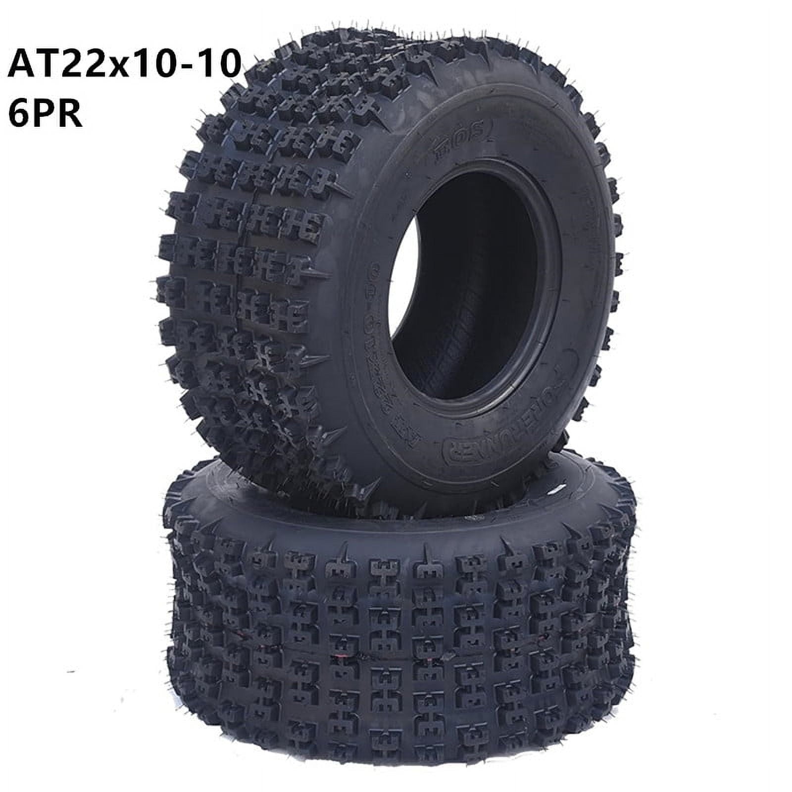 M optimized 2 Pack 22x10-10 ATV Tires 6 Ply All Terrain Rear Tires 22x10-10 6PR TL ATV UTV Trail Sand Mud Off-Road Tires Tubeless EOS Black