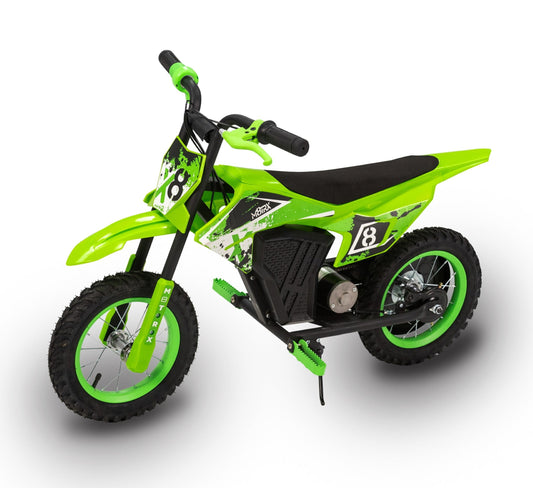 M8TRX 12V Mini Electric Child Dirt Bike, Battery Powered Toy Motorcycle, Kids Ride On, Ages 5 Years and Up, Green