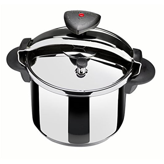MAGEFESA Star Pressure Cooker, 6.3-Quart, 18/10 Stainless Steel, Works on All Stovetops (Induction Compatible), Safety Lock & 8 PSI Cooking