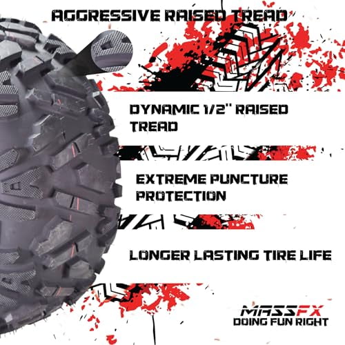 MASSFX 25x11-10 Rear Off-Road Tire for All-Terrain (ATV), Utility Task (UTV), & Side-by Side (SXS) Vehicles 25/11-10