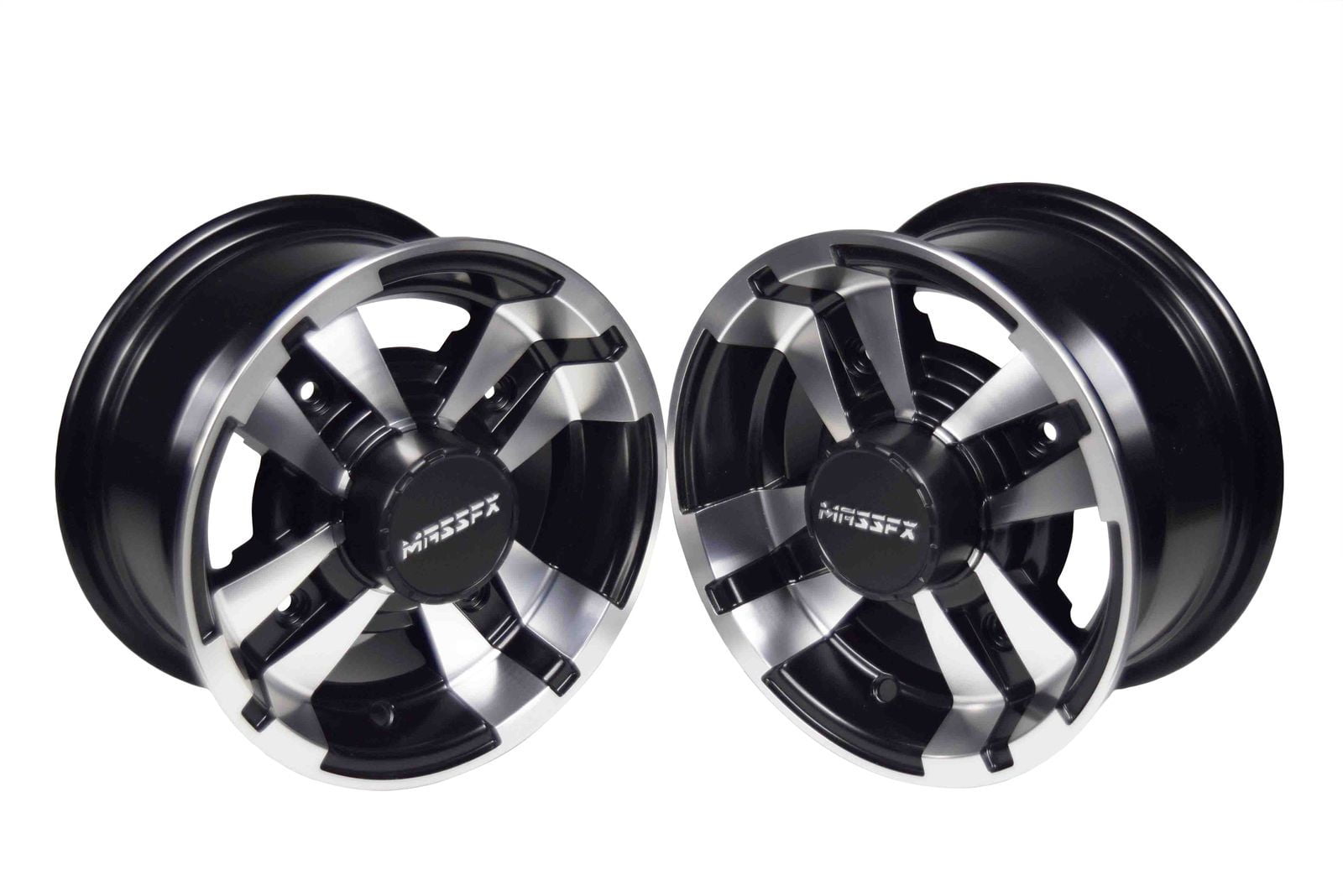 MASSFX MX1054156YM 10x5 4/156 Machined 10" ATV Rim Front Wheel (2 Pack)