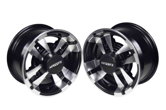 MASSFX MX1054156YM 10x5 4/156 Machined 10" ATV Rim Front Wheel (2 Pack)