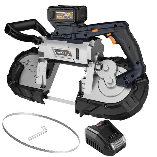MAXXT 5inch Cordless Band Saw,Brushless Power Band Saw 20V MAX Cutting Capacity 6 Speeds Adjustable（Battery & Charger Included）