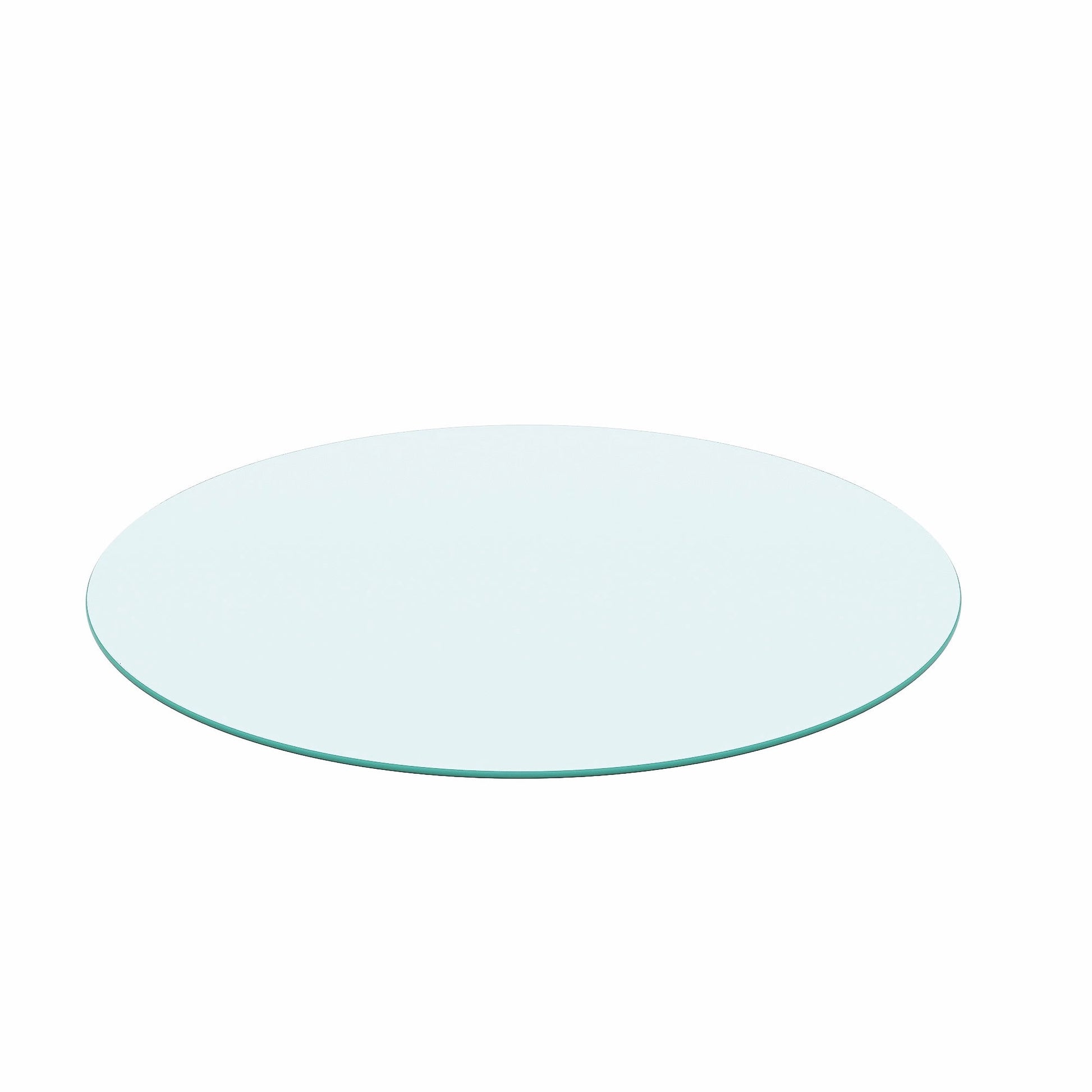 MAYEERTY 24in Round Clear Glass Table Top, 0.24in Thick All-Around Round Polished Edge Replacement Glass Cover for Small Coffee Side Patio Bistro Hotel Lobby Office Table