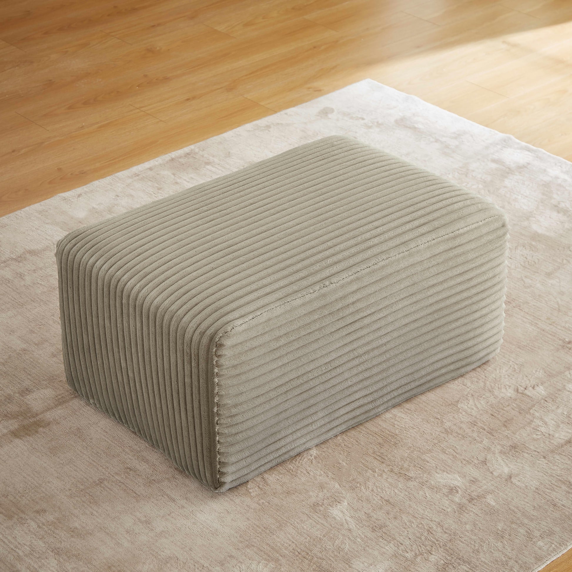 MAYEERTY Boneless Ottoman, 35Ã—24" Footrest for Cloud Sectional Sofa, Living Room & Apartment, Camel