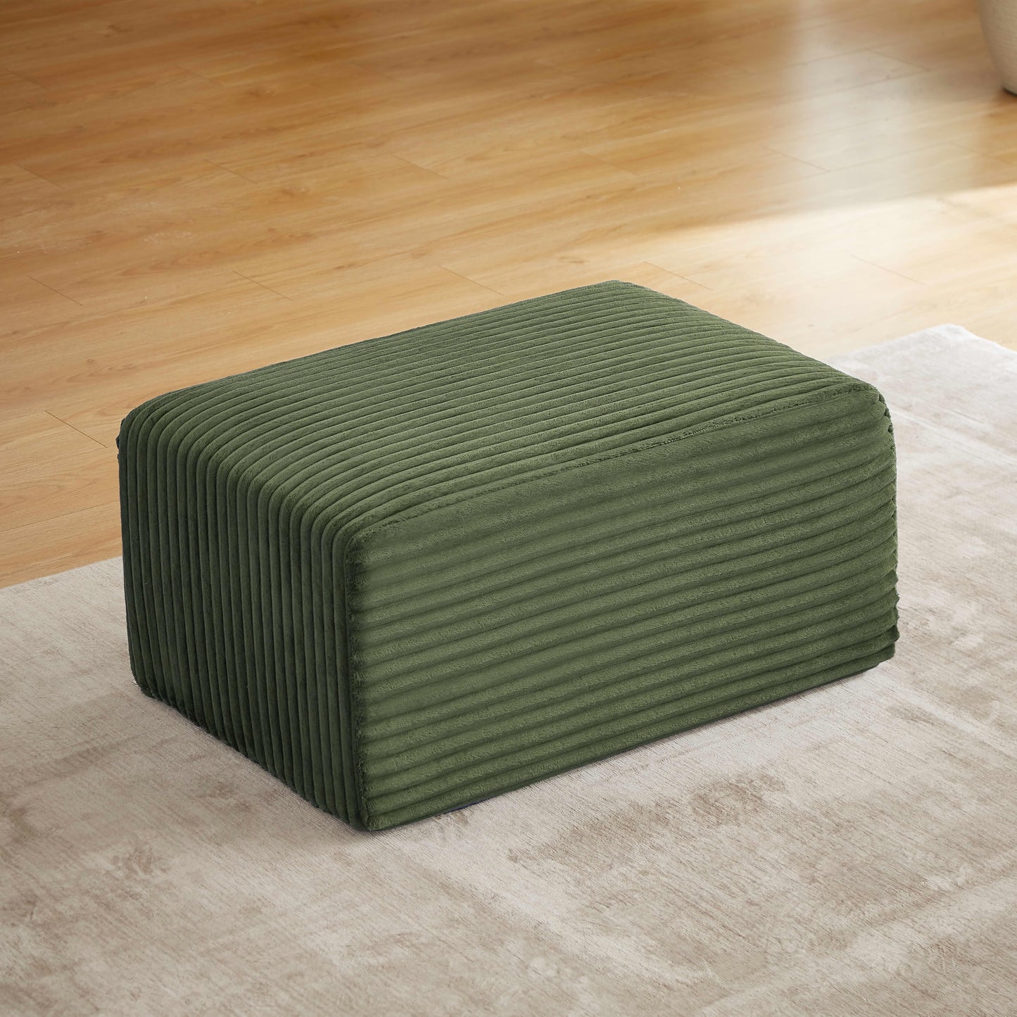 MAYEERTY Boneless Ottoman, 35Ã—24" Footrest for Cloud Sectional Sofa, Living Room & Apartment, Green