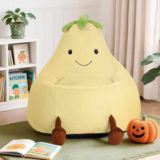 MAYEERTY Silla Puff para NiÃ±os con Funda de Piel de Conejo Artificial, SofÃ¡ para Adolescentes y NiÃ±os PequeÃ±os
