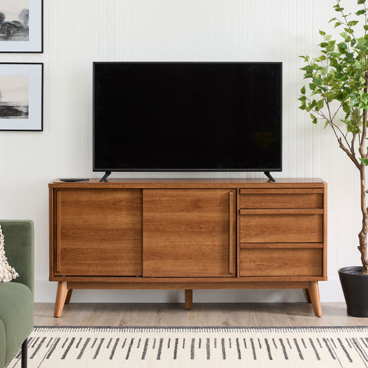 Better Homes & Gardens Greyson TV Stand for TVs up to 70”, Acorn Finish