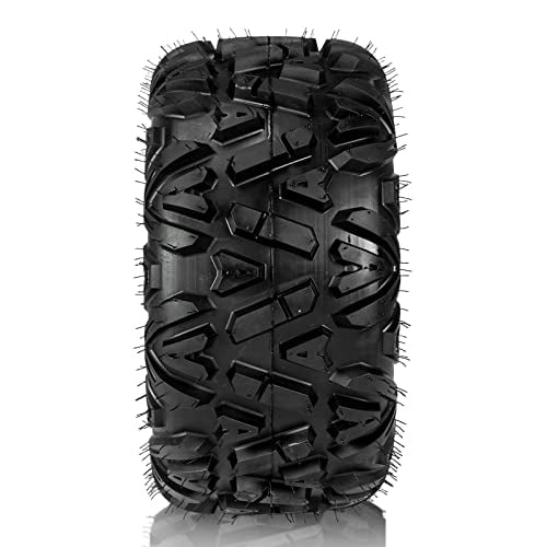MOTORHOT 25x8-12 Front & 25x10-12 Rear ATV UTV Tires 6PR 25x8x12 25x10x12 Sport All Terrain Tubeless Tires (1 Front + 1 Rear)
