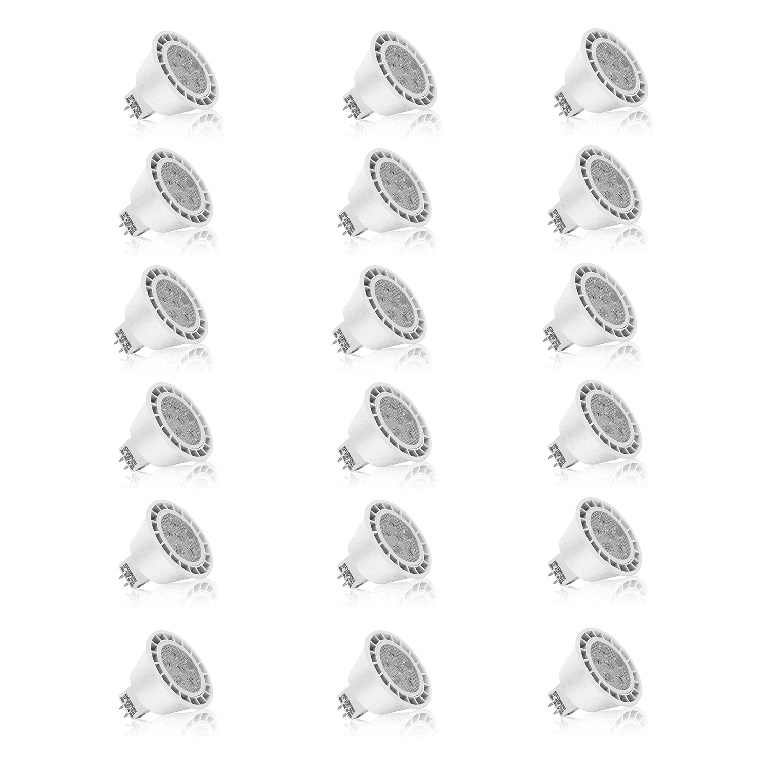 18 Pack MR16 LED Bulb 50W Equivalent, 12V Low Volt, 5000K Daylight, Dimmable, GU5.3 LED Spotlight Bulb, 490LM 7W, for Recessed and Track Lighting