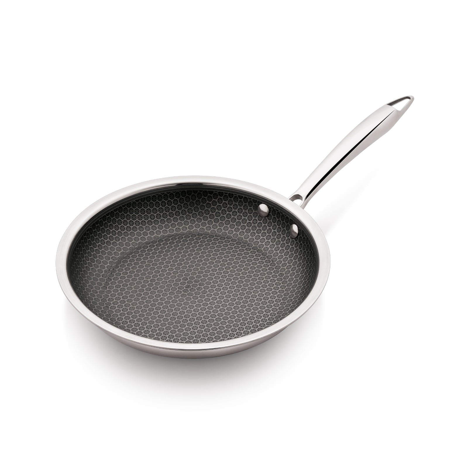 Mainstays 12-inch Tri-Ply Stainless Steel Hybrid Non-Stick Fry Pan with Cool Touch Handle
