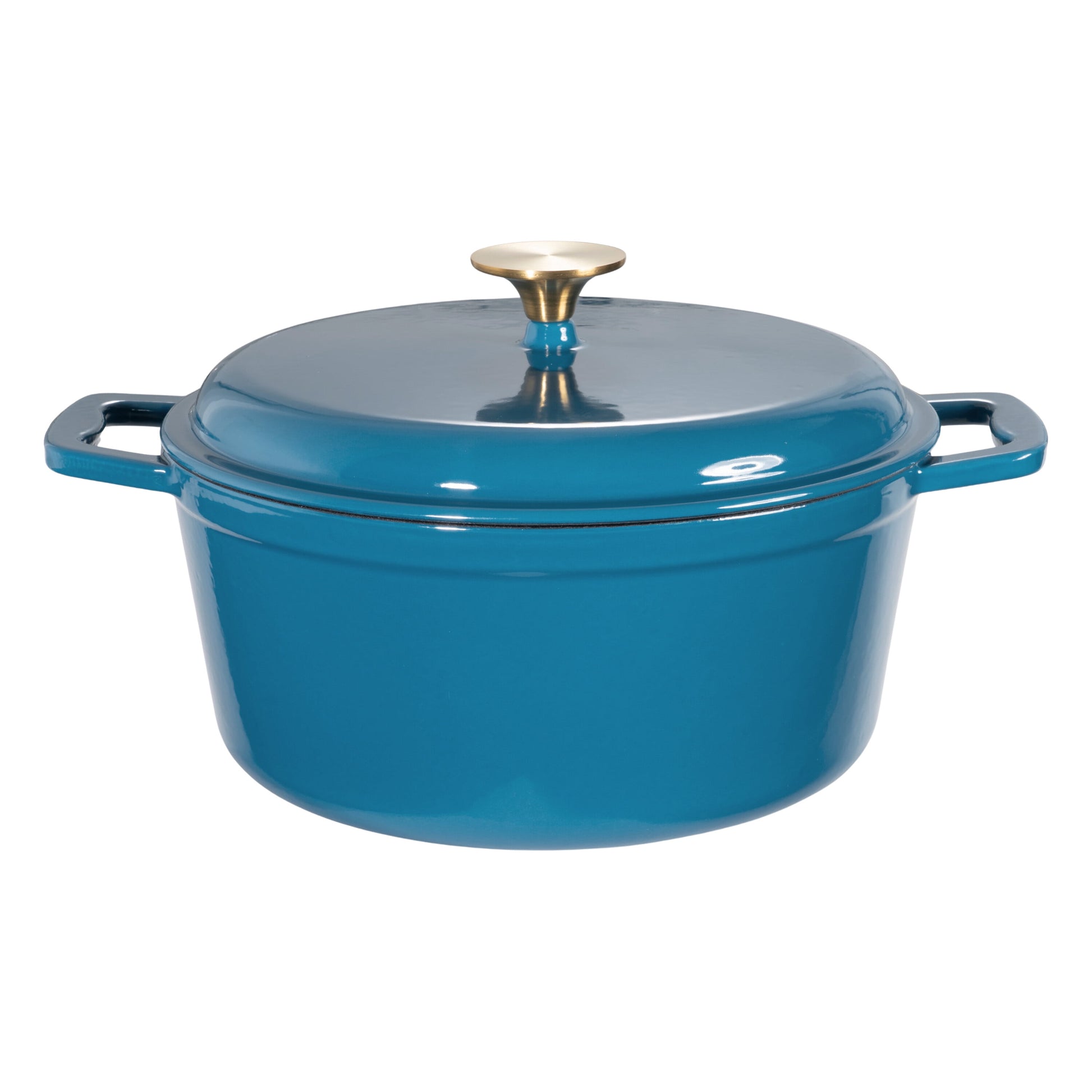 Mainstays 4.75 Quart Enameled Cast Iron Dutch Oven, Corsair Blue