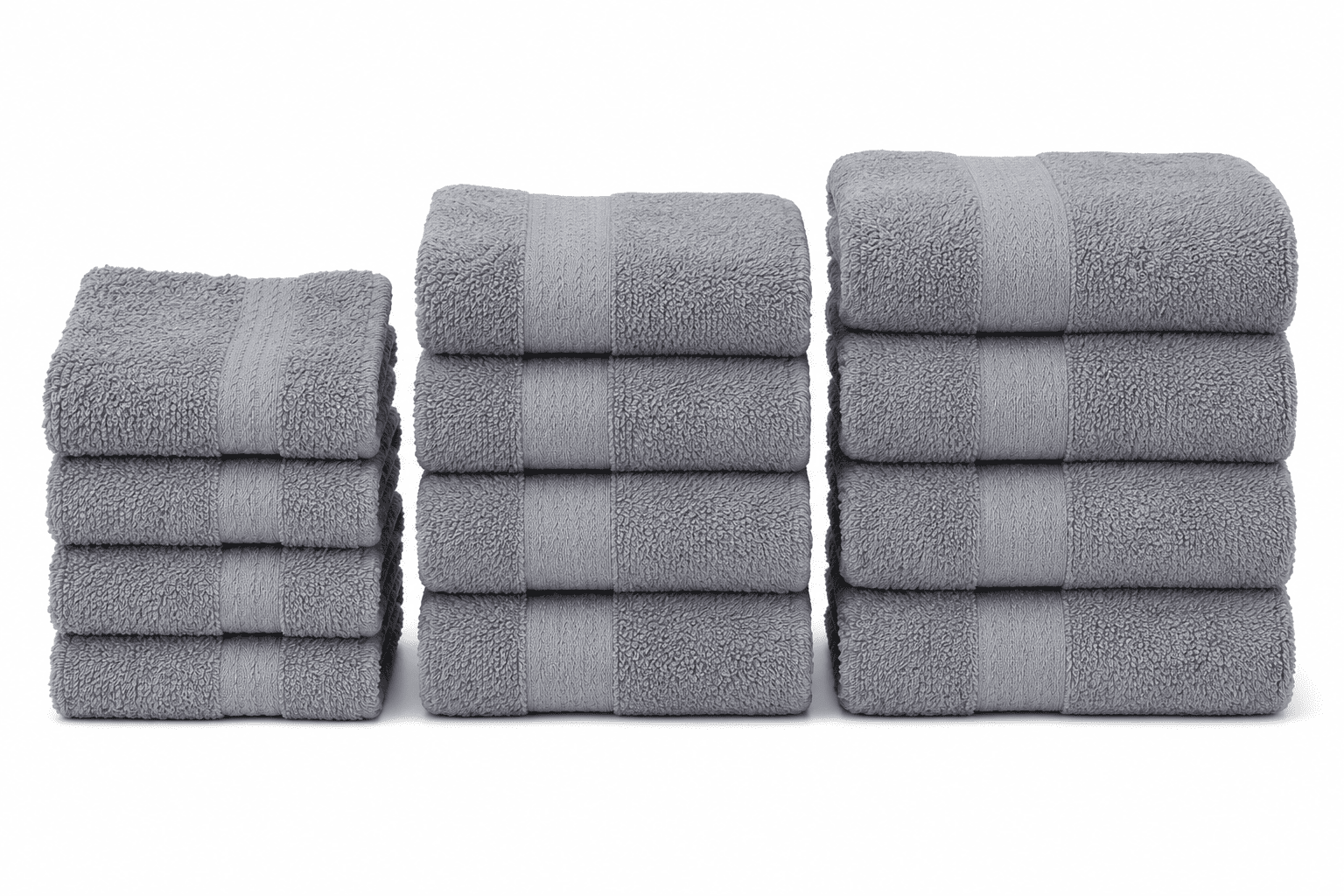 MS Basic Towel 12pk Bundle Grey