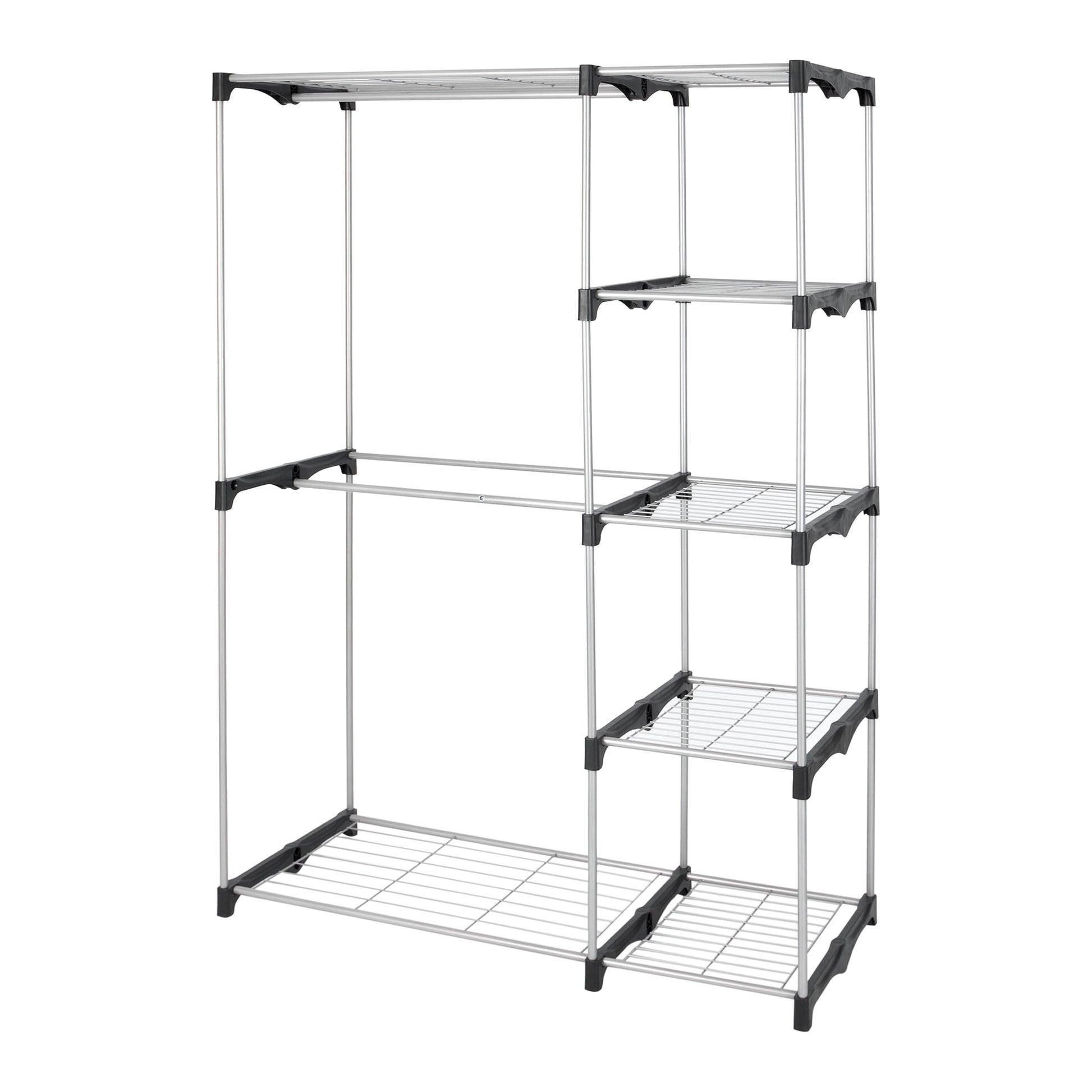 Mainstays Metal Wire Closet Organizer With Shelves And Clothes Rack