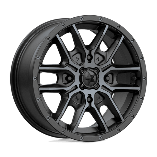 MSA Offroad Wheels Cast Aluminum Rim MA43 15X7 4X110 S-BLK TTCC 38MM, M43-385710