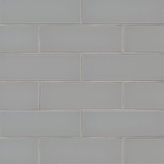 MSI Oyster Gray 4 in. x 12 in. Mixed Glass Tile (5 sq. ft. / case)