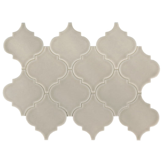MSI Portico Pearl Arabesque 11 in. x 16 in.  Ceramic Mesh-Mounted Mosaic Tile (11.7 Sq. ft./Case)