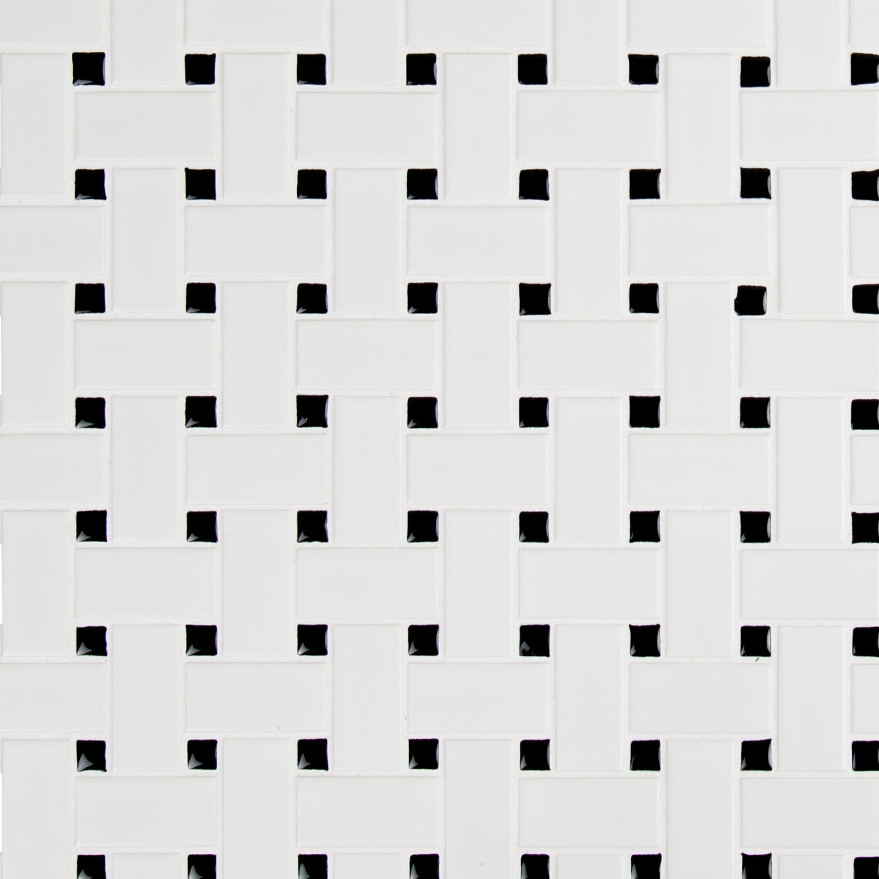 MSI Retro Weave Bianco 11.73 in. x 11.73 in. x 6 mm Porcelain Mesh-Mounted Mosaic Tile (14.4 sq. ft. / case)