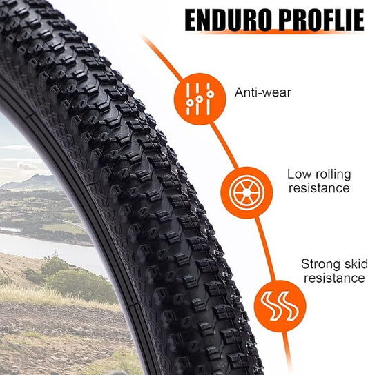 MTB Bike Tire  Pack 24 Inch Tire Folding Bead Replacement Tyre 24 x1.95 Mountain Bicycle Tires