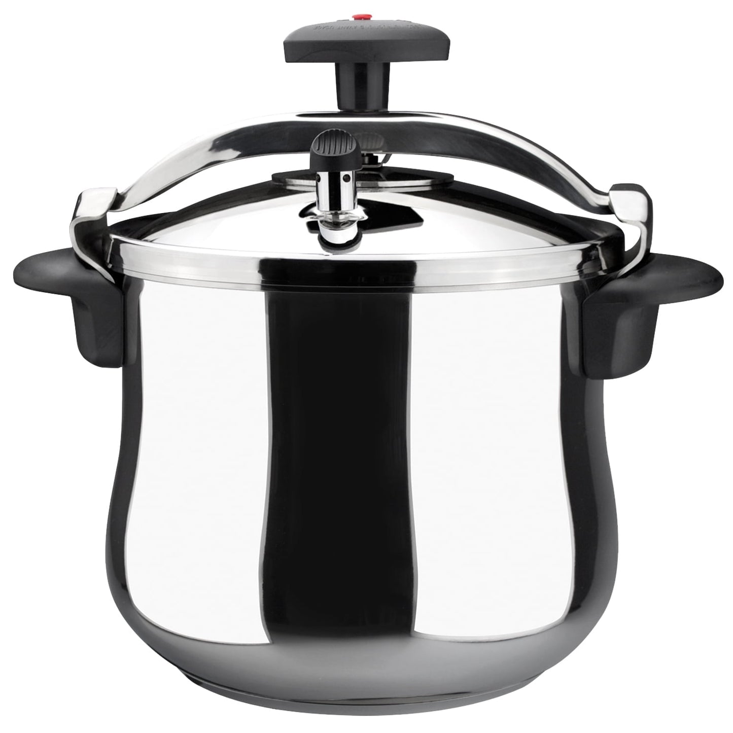 Magefesa Star Belly 10.6 Qt Pressure Cooker – 18/10 Stainless Steel, Rounded Bottom, Works on All Stovetops, 3 Safety Systems, 8 PSI