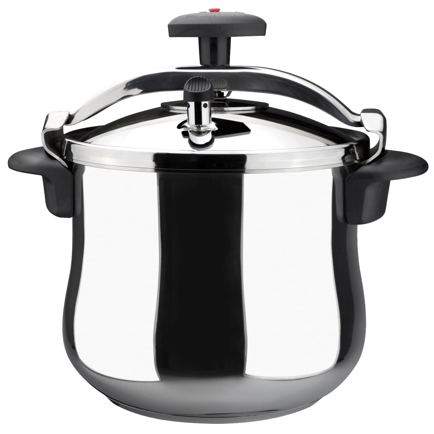 Magefesa Star Belly 10.6 Qt Pressure Cooker – 18/10 Stainless Steel, Rounded Bottom, Works on All Stovetops, 3 Safety Systems, 8 PSI