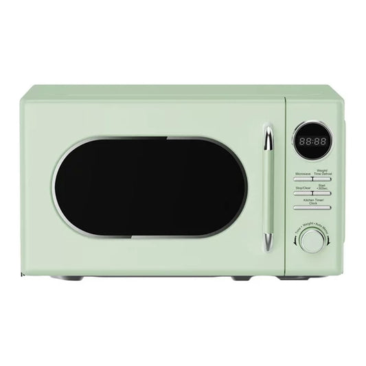 Open Box Magic Chef 0.7 Cubic Feet 700 Watt Classic Retro Microwave, Green