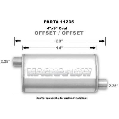 Magnaflow Perf Exhaust 11235, Stainless Muffler 2.25In. Offset In/Out 0
