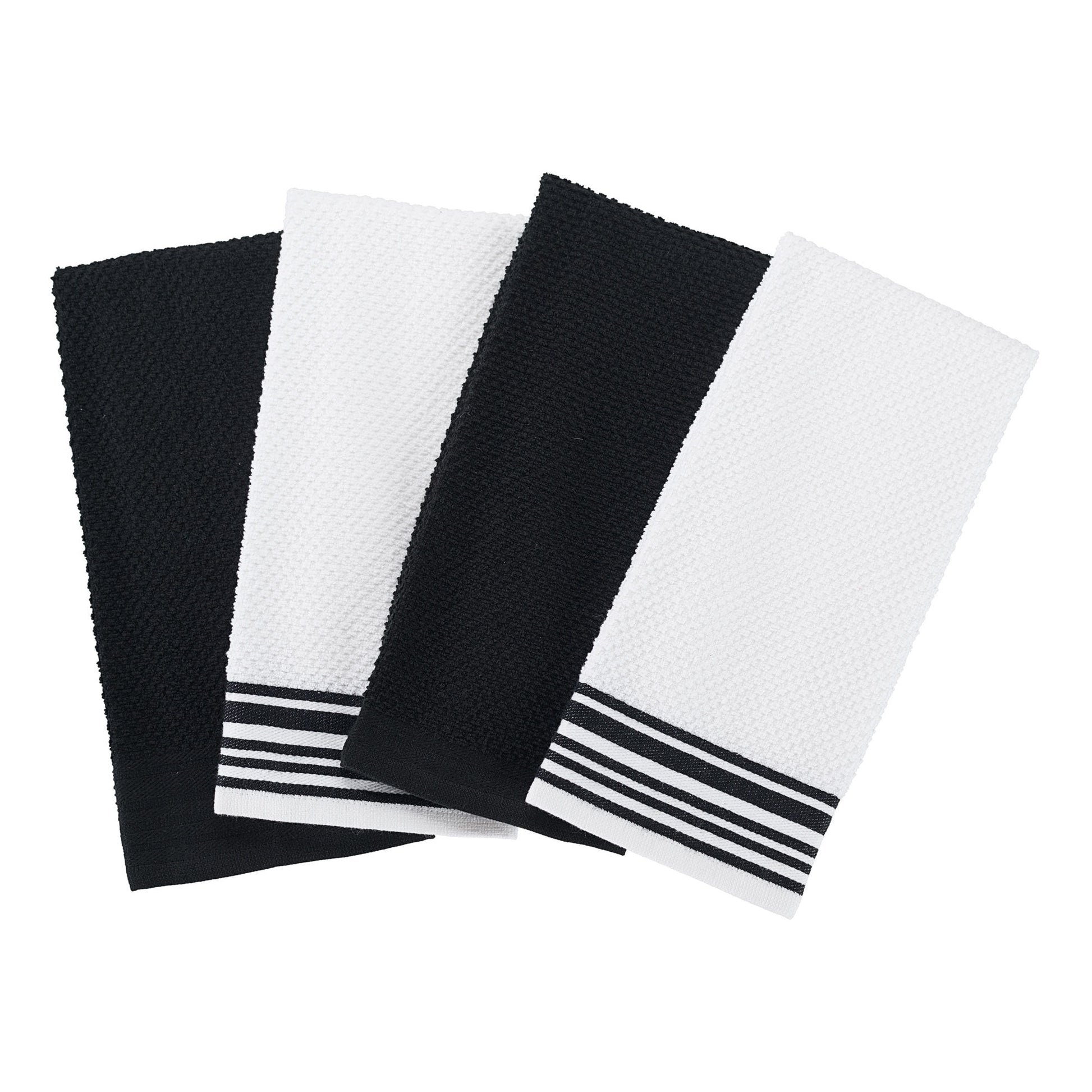 Mainstays 12-Pack 16"x26" Woven Kitchen Towel Set, Grey