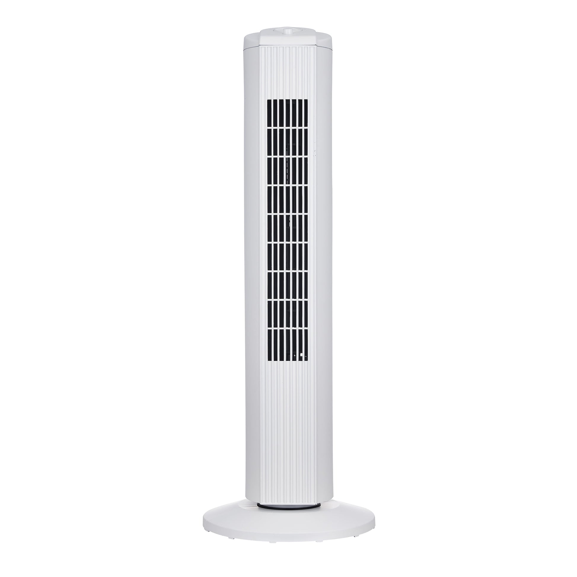 Mainstays 28-Inch 3-Speed White Oscillating Tower Fan