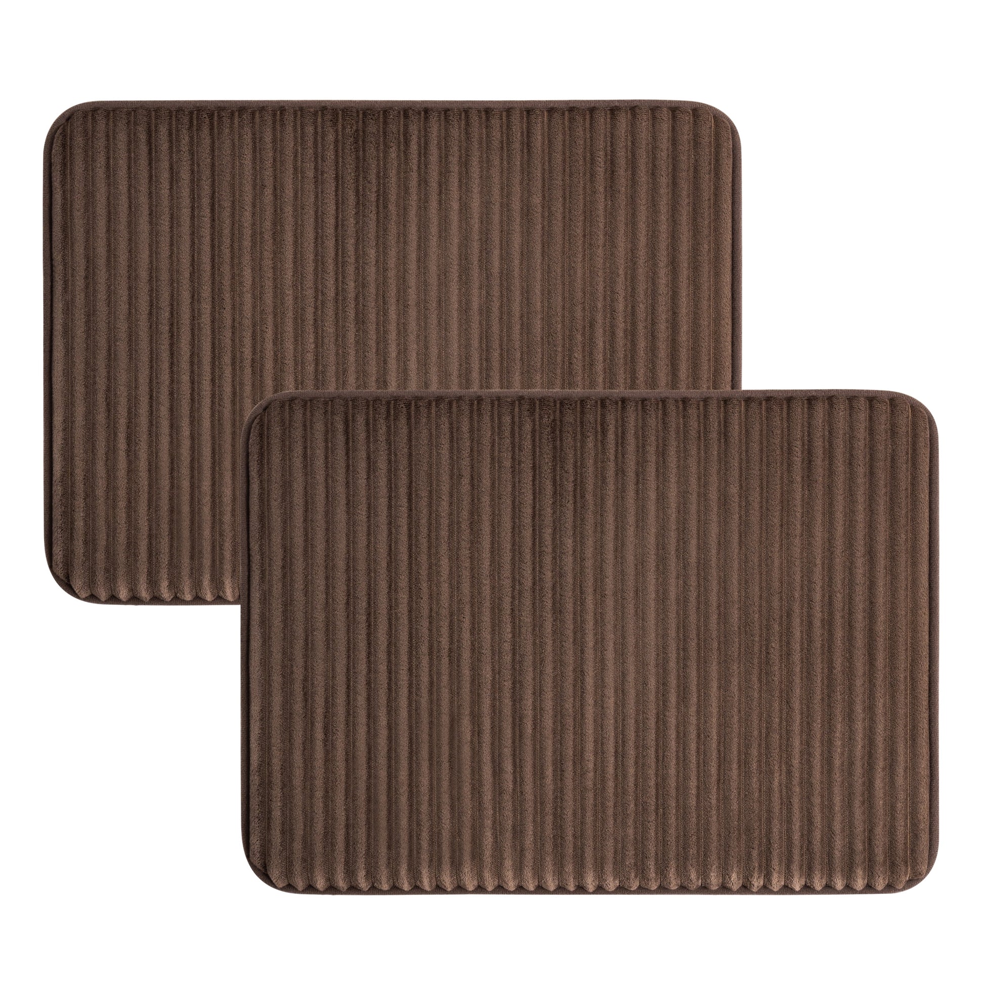 Mainstays Grey 2-Piece Performance Foam 17"x 24" Bath Rug Set