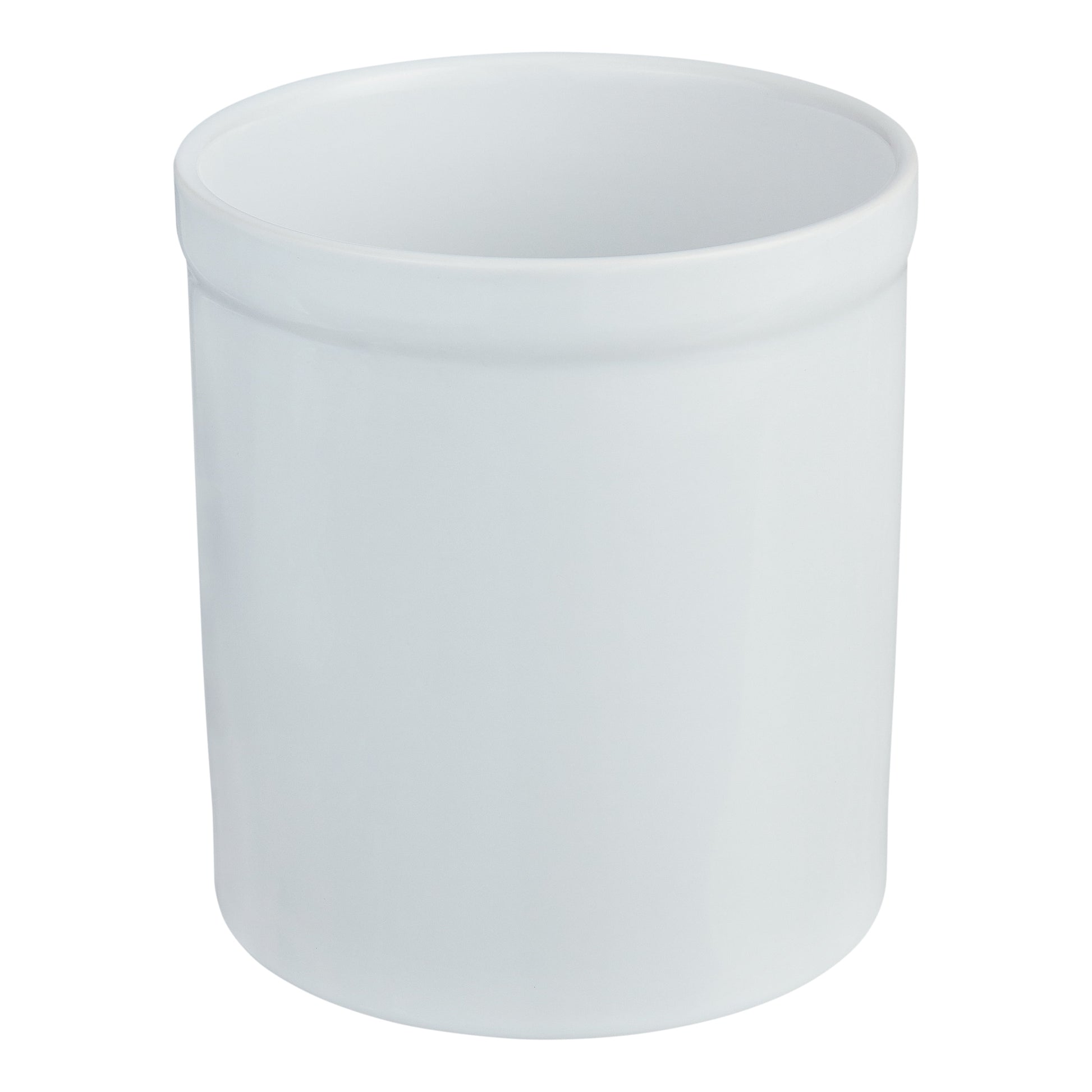 Mainstays Glazed Stoneware Kitchen Utensil Holder, Ceramic Countertop Utensil Crock for Spoons, Spatulas and Cooking Tools, White