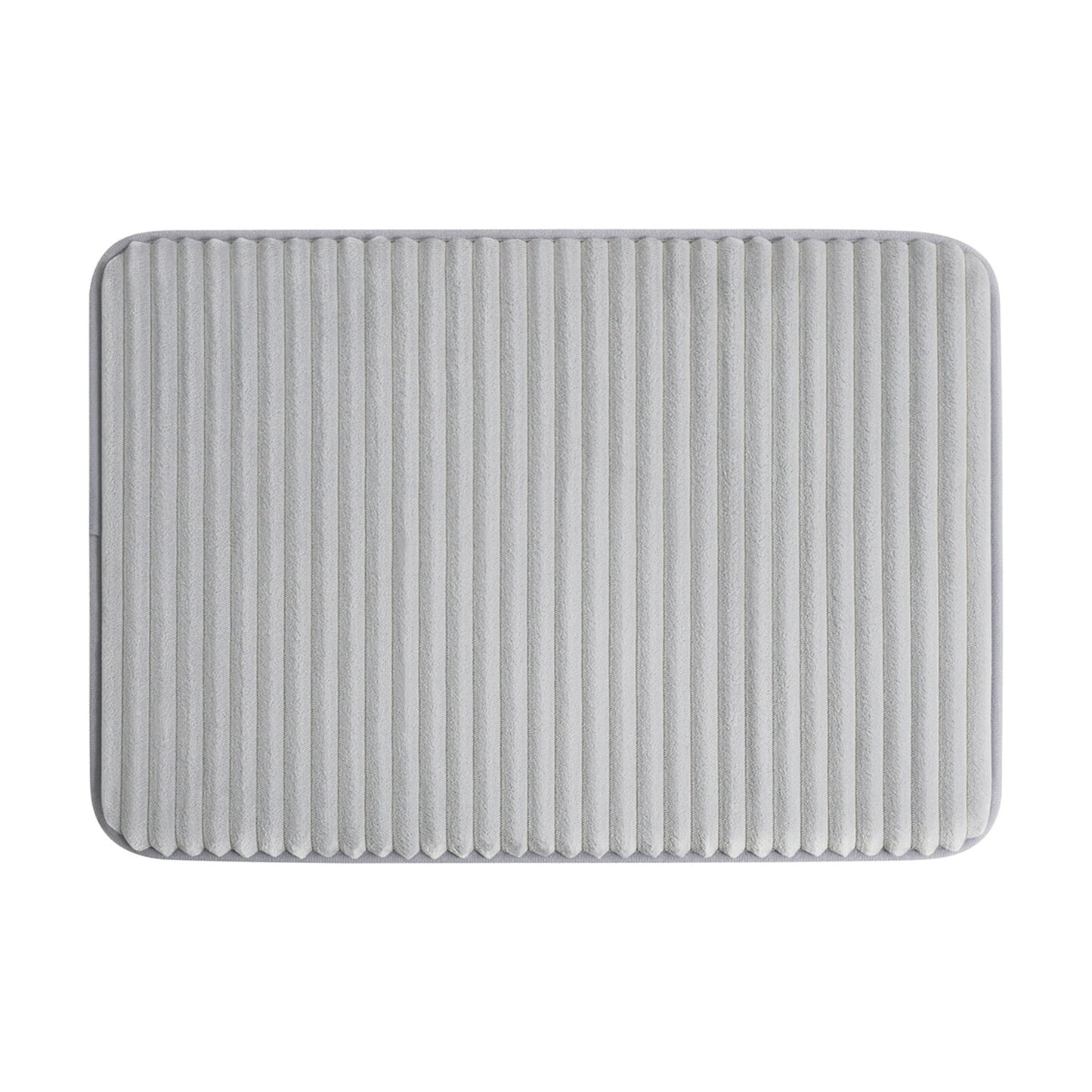 Mainstays Soft Silver 2-Piece Performance Foam 20"x 32" Bath Rug Set