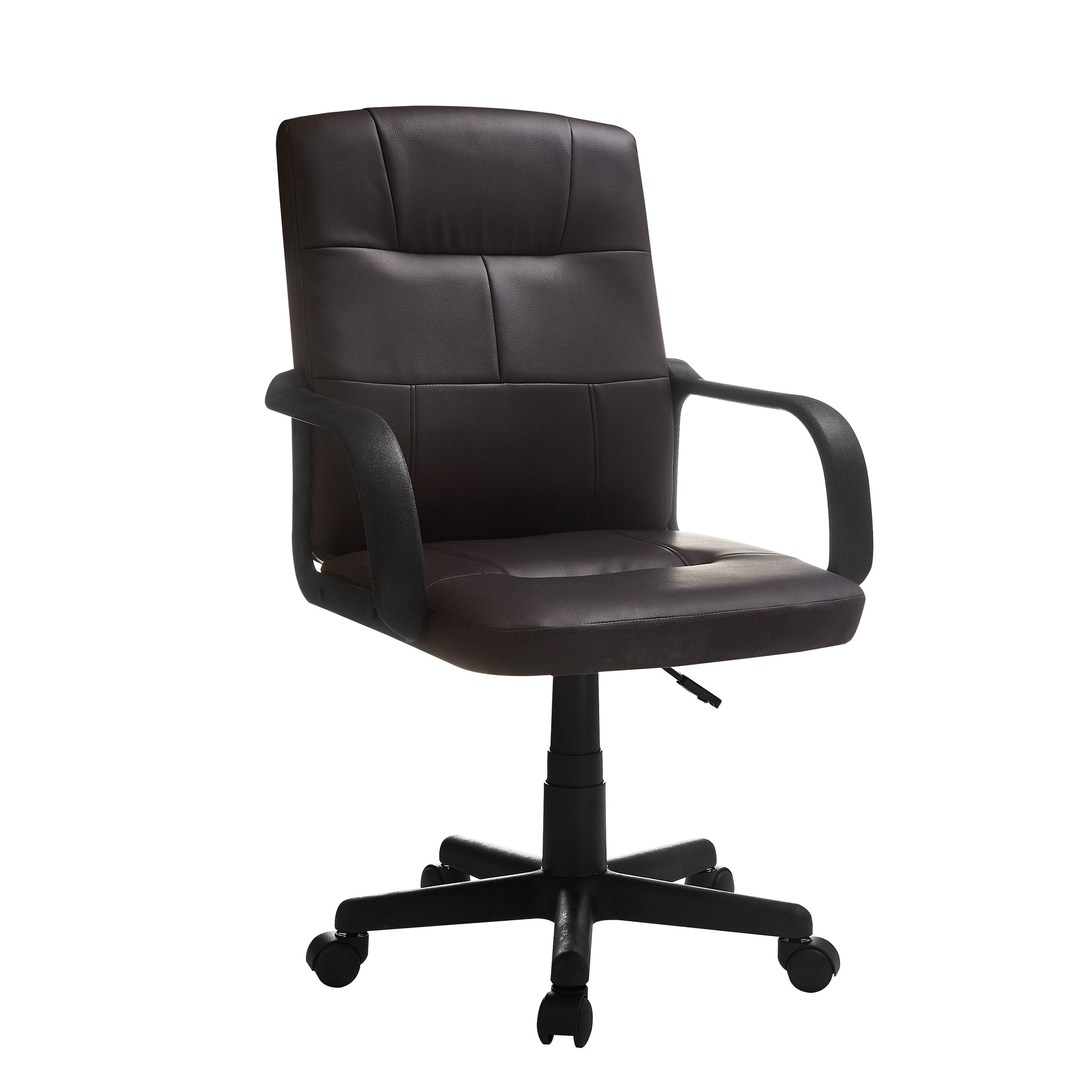 Mainstays Tufted Leather Mid-Back Office Chair, Multiple Colors