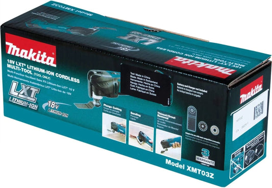 Makita XMT03Z 18V LXT Lithium Ion Cordless Oscillating Multi Tool, Tool Only