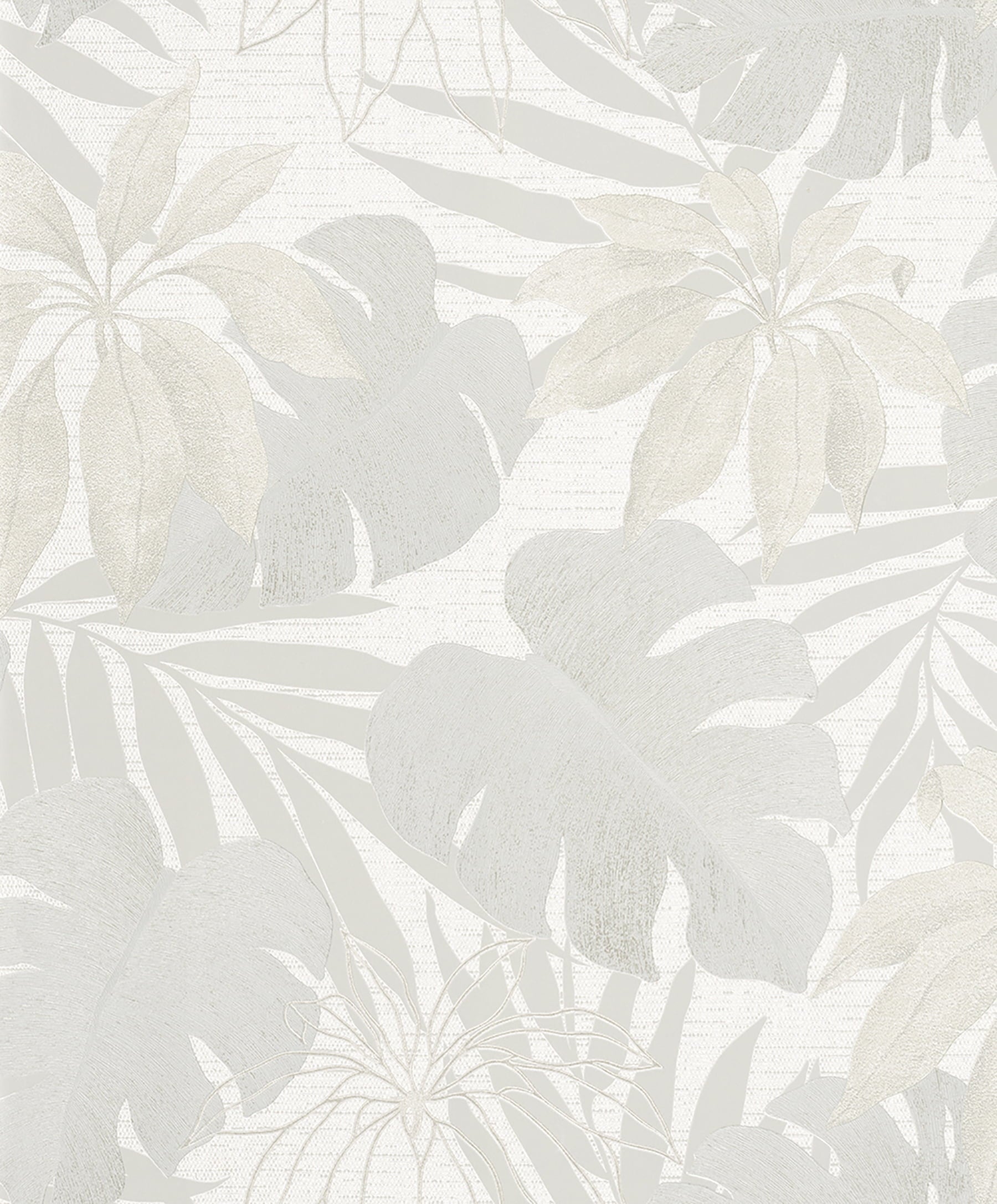 Marburg Nona Cream Tropical Leaves Wallpaper, 20.9-in by 33-ft, 57.48 sq. ft.