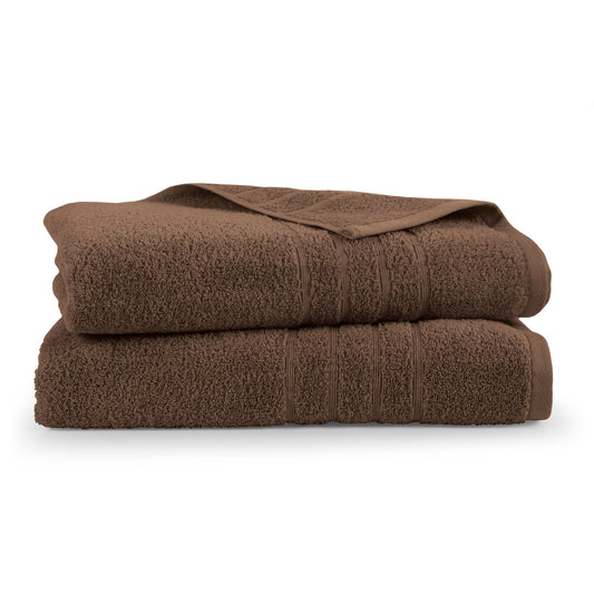 Martex 2-Pack Bath Sheet Set | 100% Cotton Extra Large 33" x 65" Towels | Chocolate
