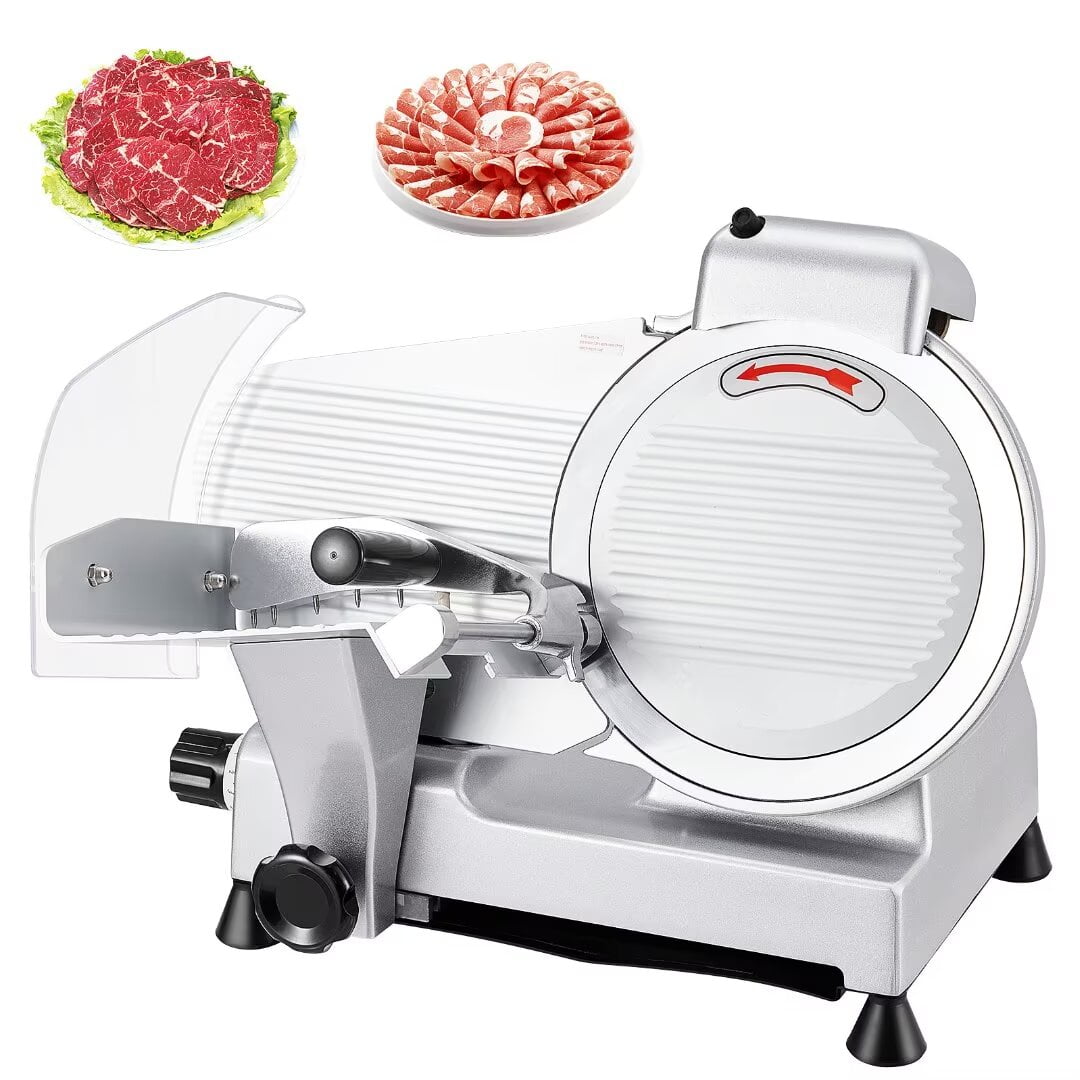 Meat Slicer, Electric Deli Food Slicer, Commercial Meat Slicer with Stainless Steel Removable Blade, for Home Use, Easy to Clean