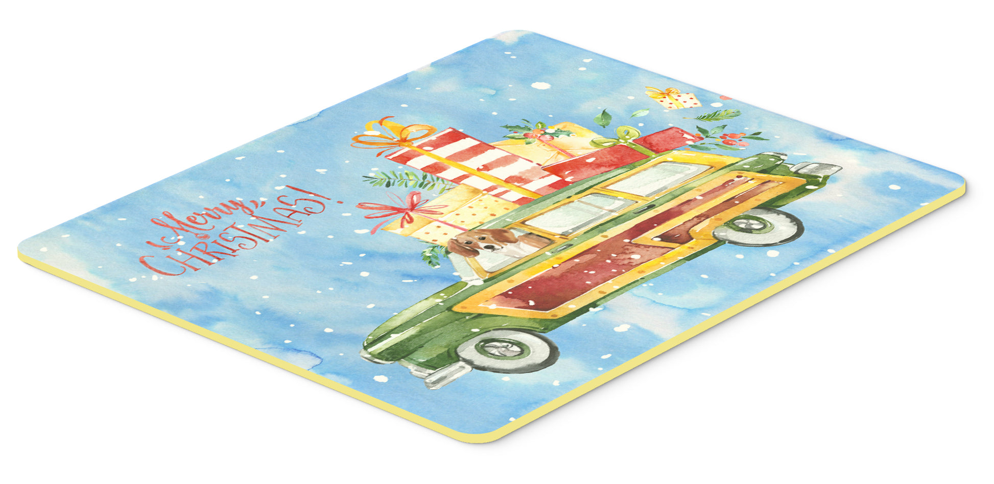 Merry Christmas Beagle Kitchen or Bath Mat 24x36
