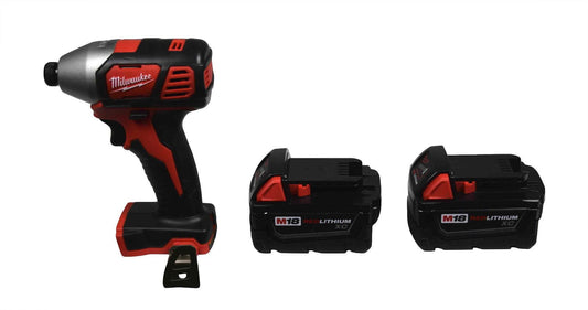 Milwaukee 2656-20 1/4 Hex Impact Drill Driver 2 48-11-1828 3.0Ah Batteries
