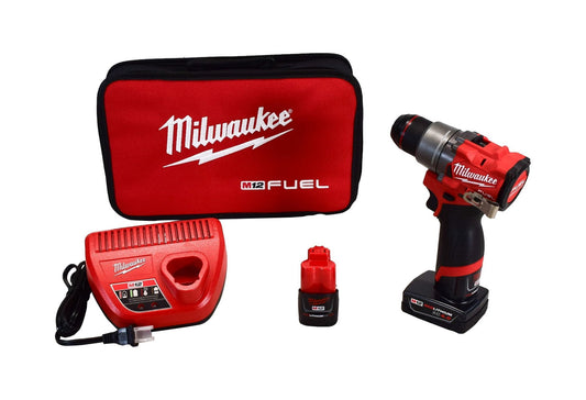 Milwaukee 3403-22 12V Cordless 1/2" Drill Driver Kit w/Batteries, Charger & Case